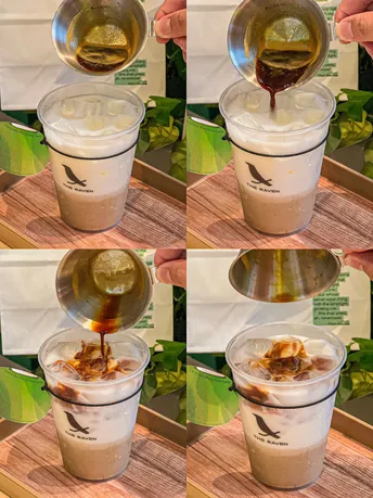 制作一杯咖啡所需的配料拼贴图