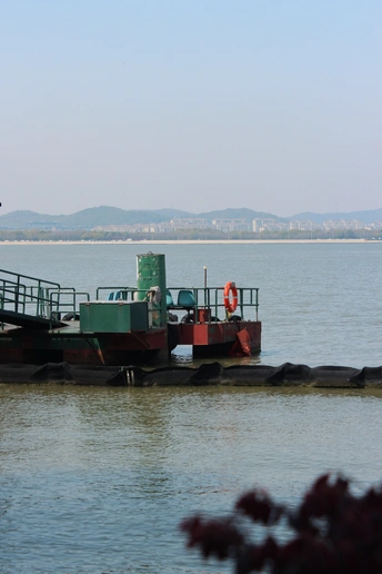 停在码头附近的一艘大型船