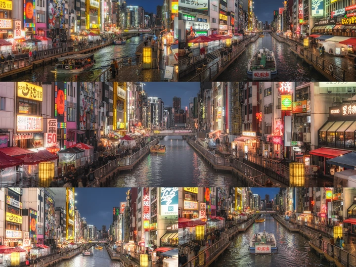 大阪的夜晚，是彩色的梦
