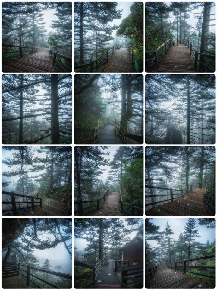 轿子山的云雾森林