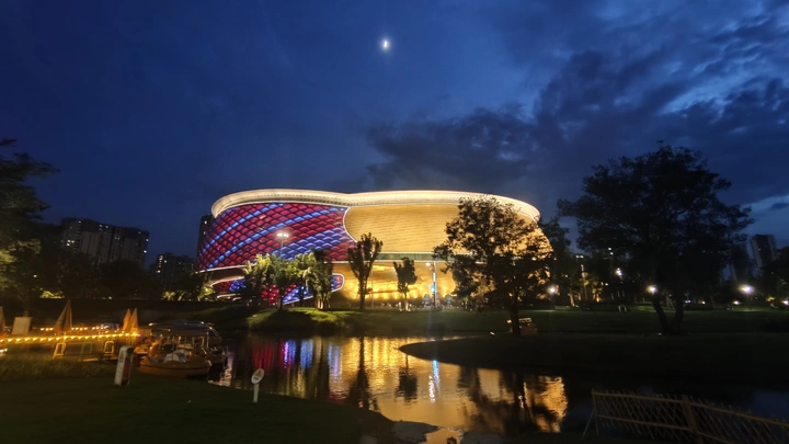 大运河亚运公园国球馆夜景