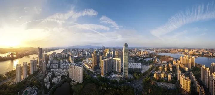 黄昏下的惠城区