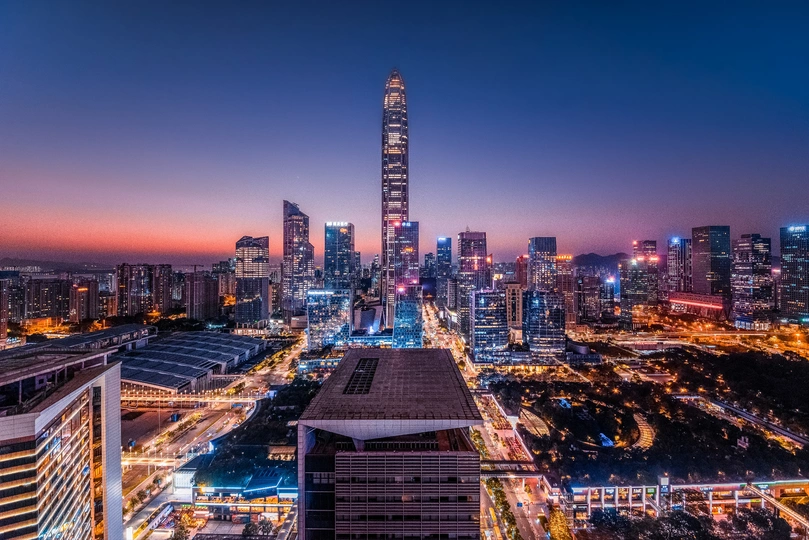 夜晚的城市照片 高楼大厦