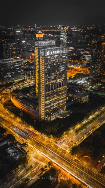 夜晚的城市照片 高楼大厦