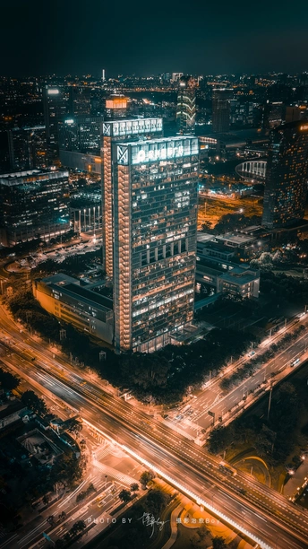 夜晚的城市照片 高楼大厦