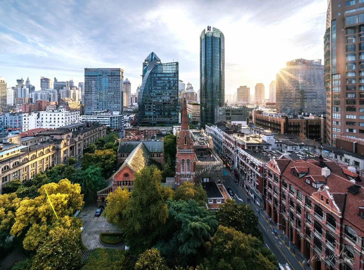 城市的高楼大厦景观