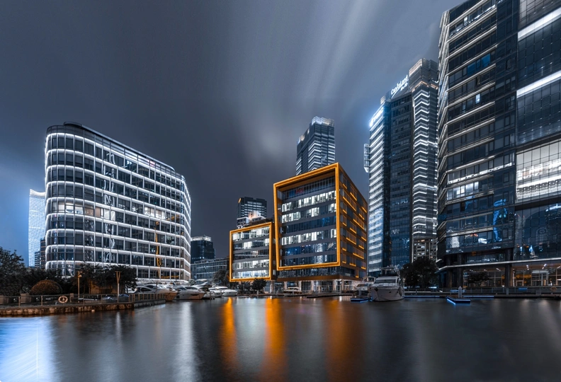 夜晚的城市照片