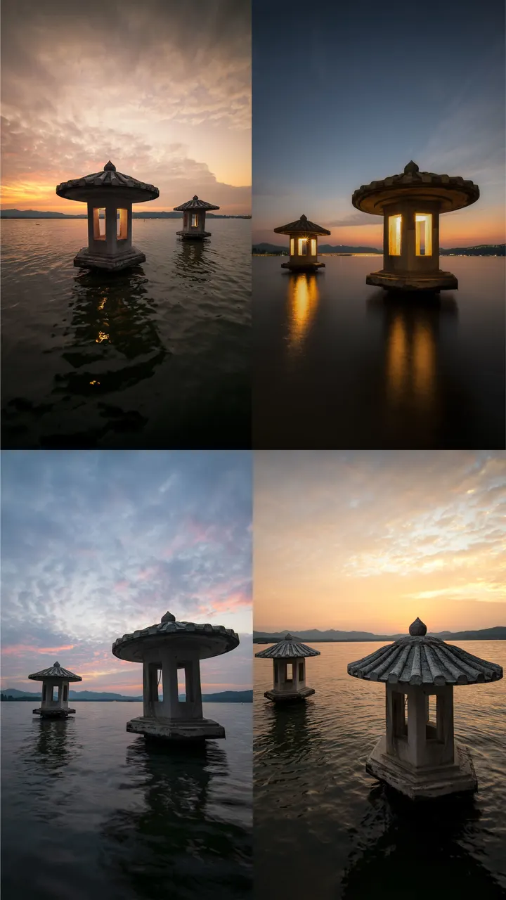 翠光亭湖灯