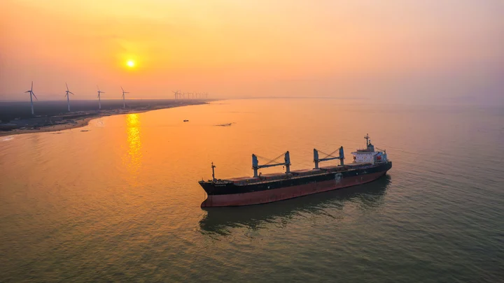 沉船-夕阳-风车-大海