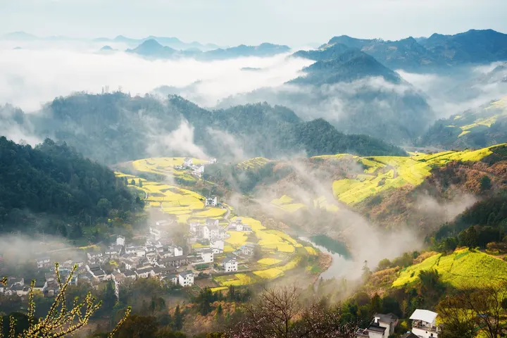 烟雨徽州 石潭云海