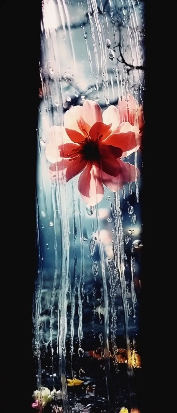 光波穿透后 花的表情