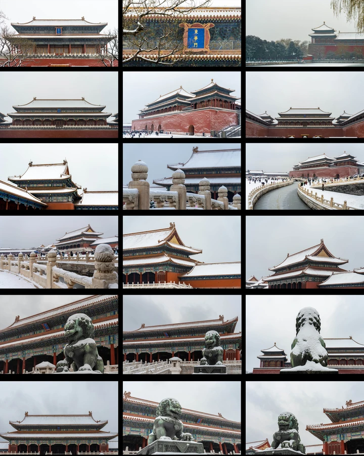 红砖蓝瓦，带你看遍故宫的雪景组图二