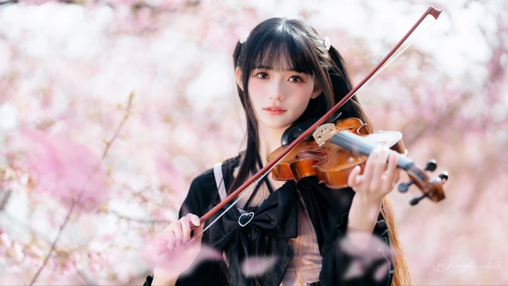 樱花树下的少女，是心动的感觉