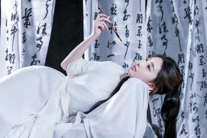 书法古风人像
