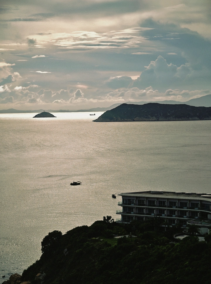 在海边
