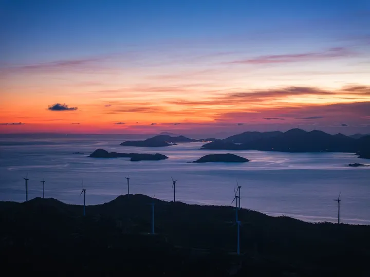 山海晚霞