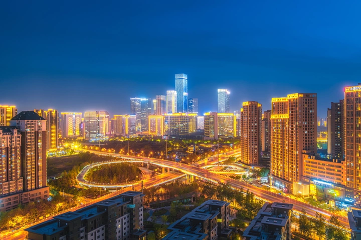 西安高新CBD建筑群夜景🌃