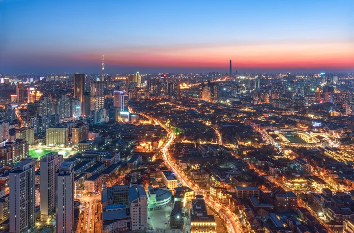 天津小白楼cbd夜景