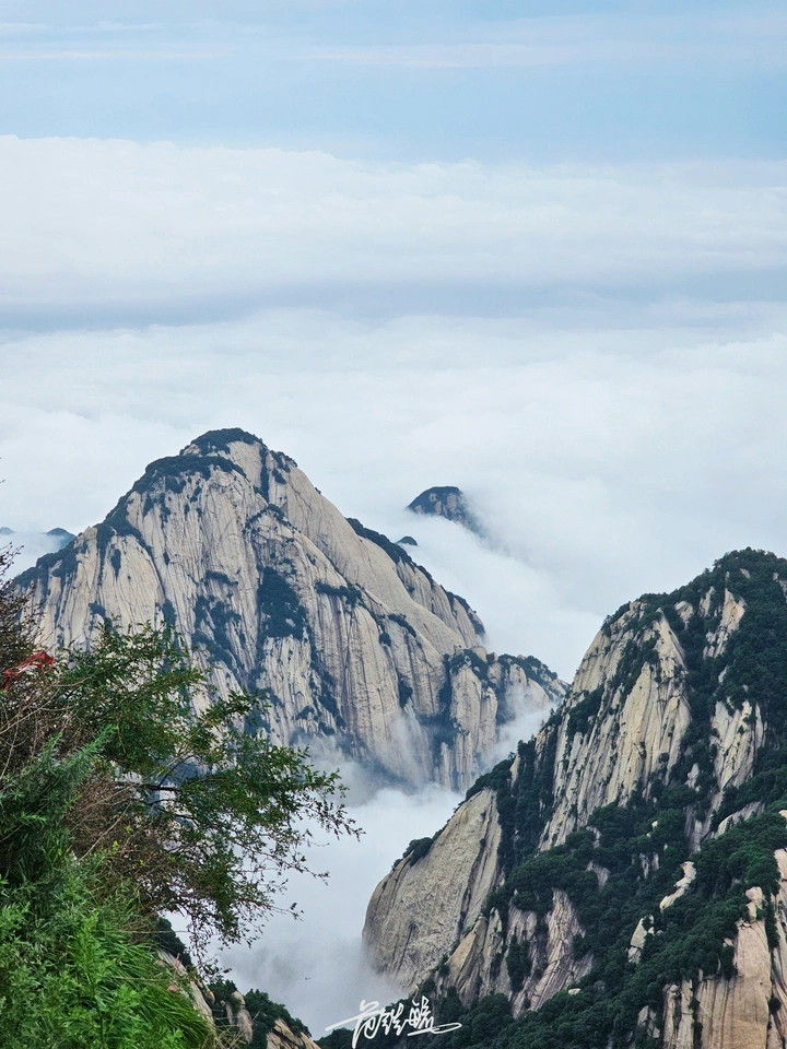 云雾缭绕的华山