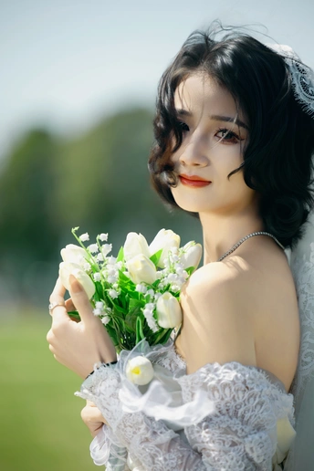 韩式婚纱外景美女写真