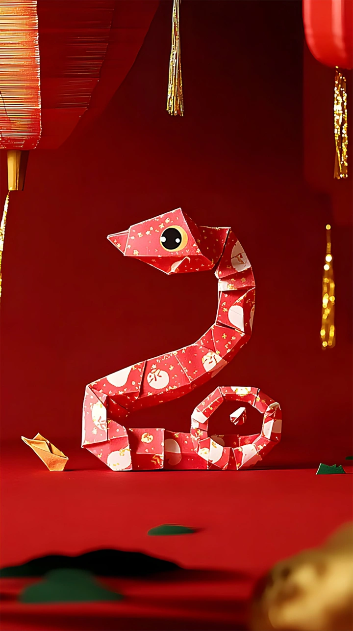 折纸小蛇宠，祝新春