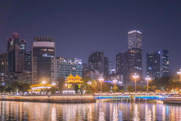 成都九眼桥安顺廊桥夜景