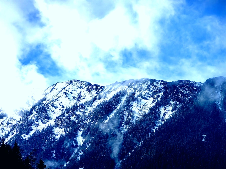 九寨沟的雪山