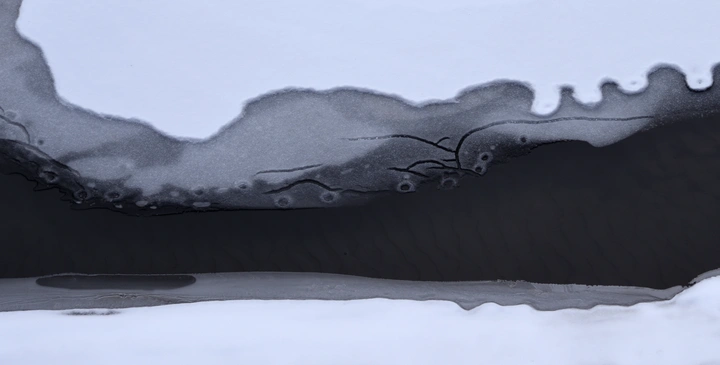 理县甲石口沟的冰雪世界