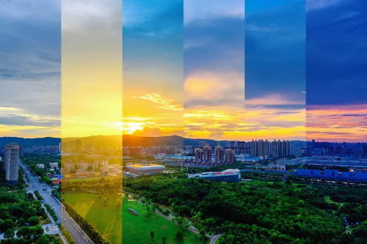 “我喜欢看天边的云”