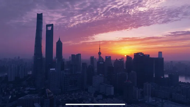 日出日落，浦西浦东