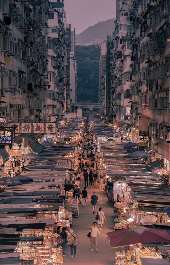 《庙街闹市》