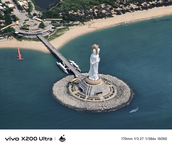 飞机落地前看到了 南海观音