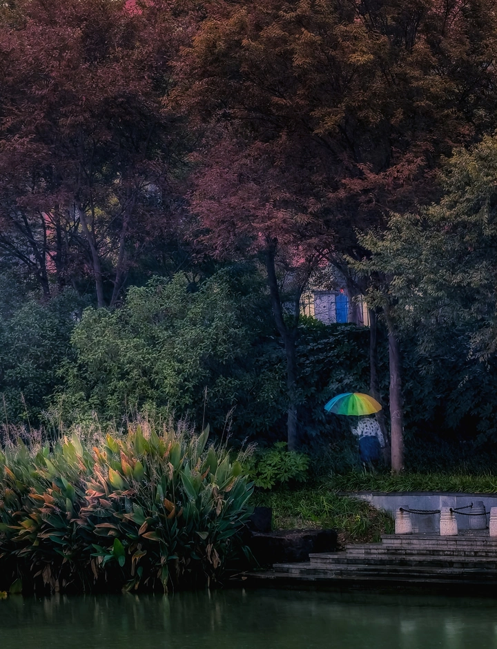 秋雨湖畔