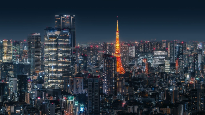 亚洲第一都市的繁华夜景