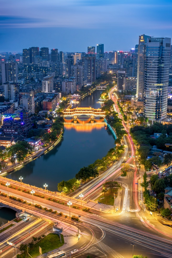 廊桥夜景