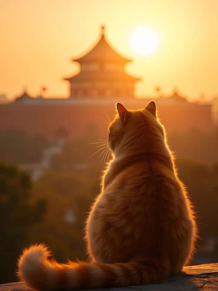 🌇 夕阳下的橘猫诗人🐈