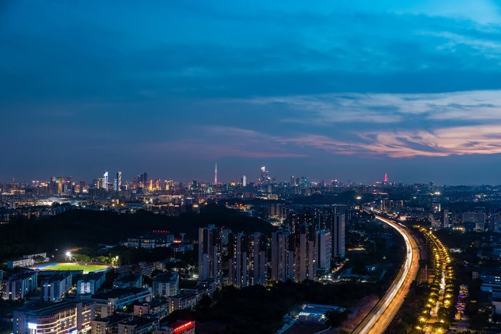 广州沈海高速日转夜延时
