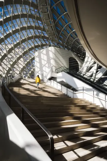 大型建筑内的电梯和楼梯