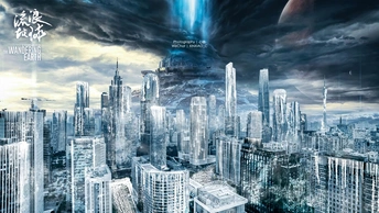 天空之城的天空数字艺术