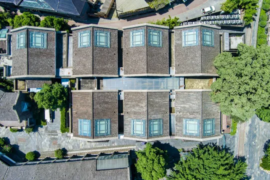 房屋和庄园的 aerial view