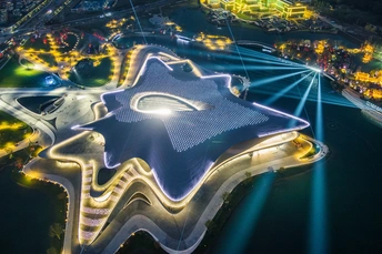 夜晚点亮的城市