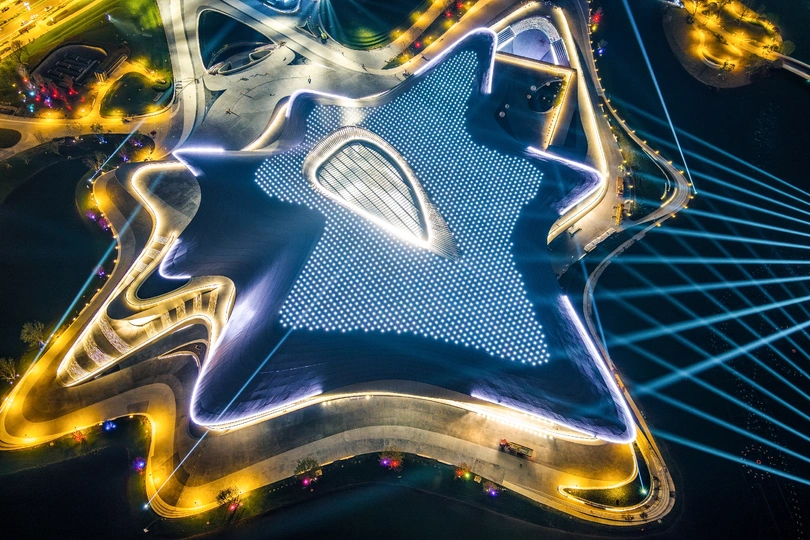 夜晚的拉斯维加斯标志形状