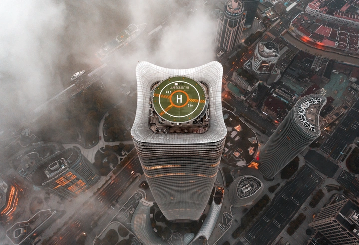 白玉兰广场旗云