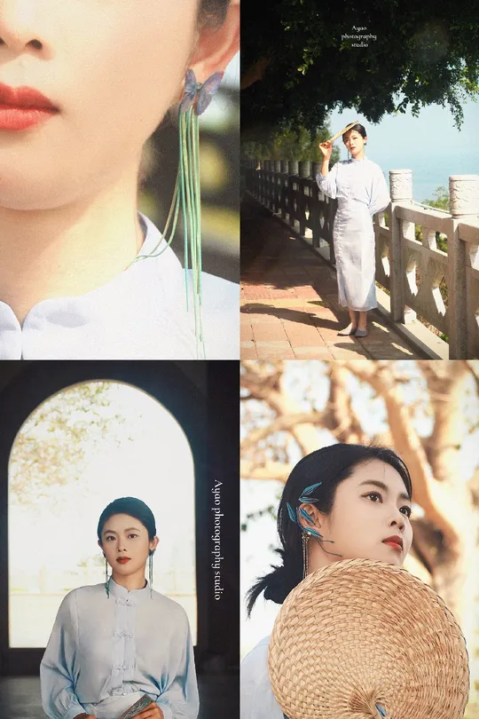 一位戴着耳环的女子的画像