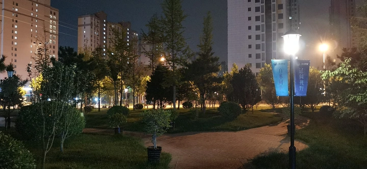 园区外夜景