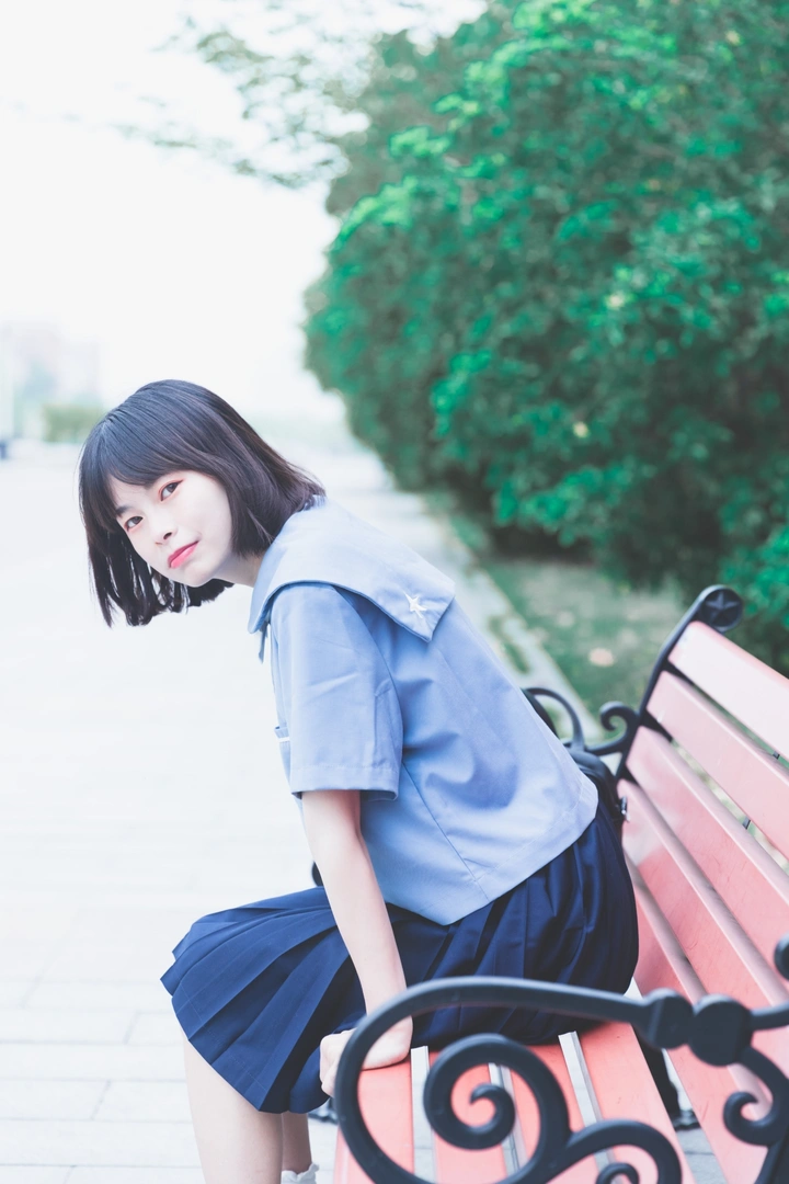 日系校园jk拍照