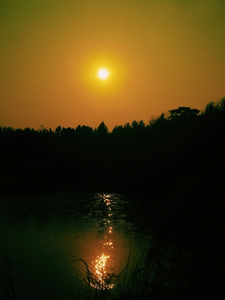 华为手机拍湖光掠影