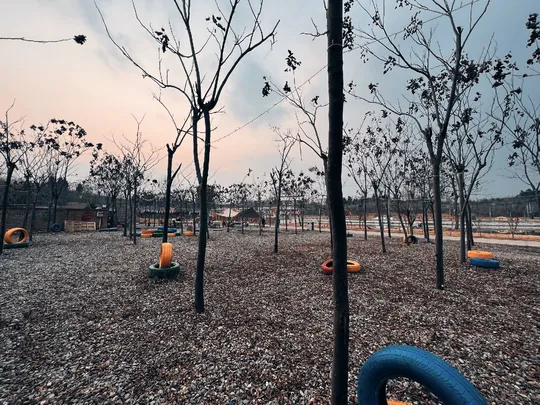 中间有摆动的空地