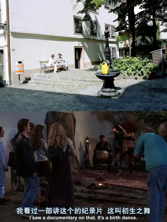 一批人在一栋楼前