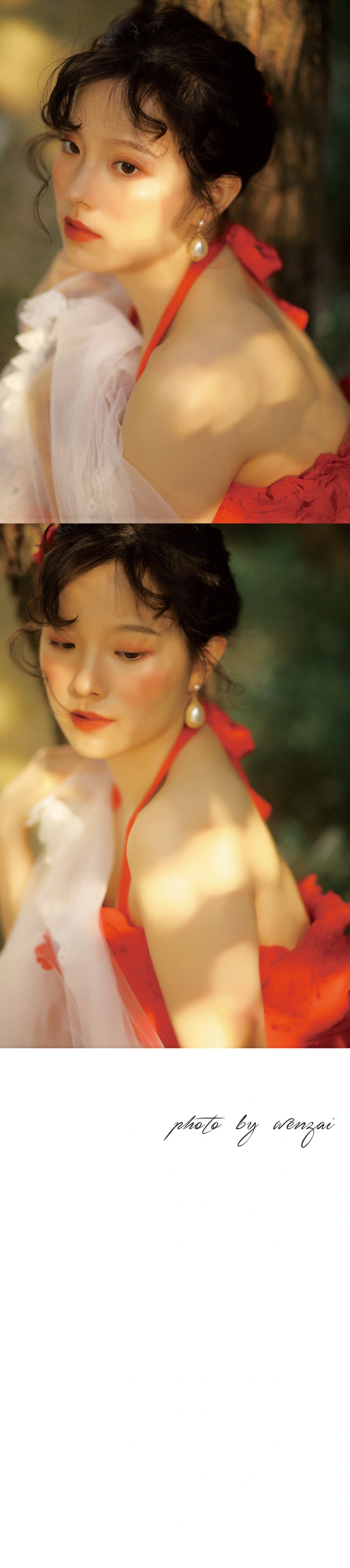 一组在小区里面拍的复古少女写真